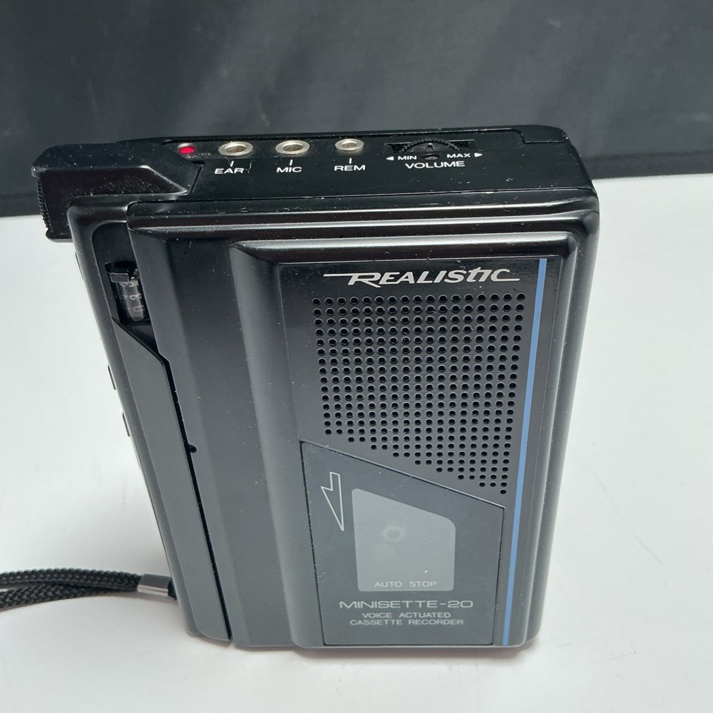 Realistic Minisette-20 Voice Actuated Cassette Recorder 14-1055A Vintage *READ*